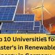 Advance Your Career: Masters in Renewable Energy | Renewable Energy Solutions for a Sustainable Future | Clean & Green Power