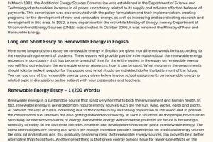 Essay: Renewable Energy Sources for a Greener Future | Renewable Energy Solutions for a Sustainable Future | Clean & Green Power