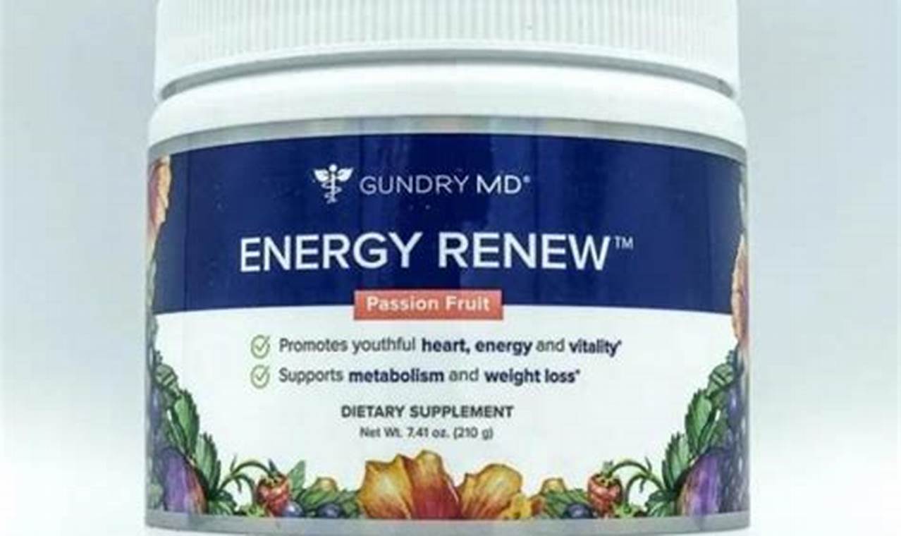 Revitalize with Gundry Energy Renew Supplement | Renewable Energy Solutions for a Sustainable Future | Clean & Green Power